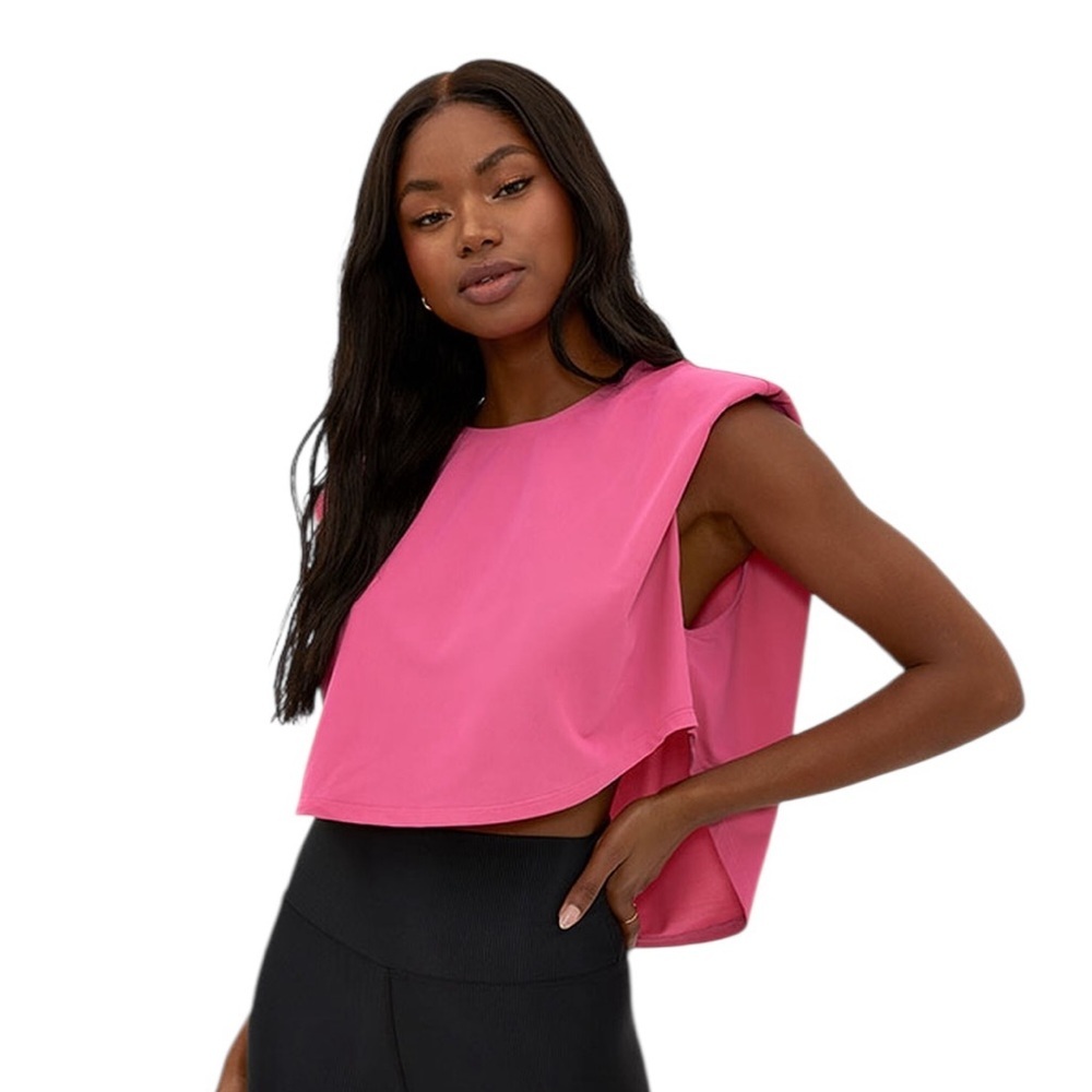 Beach Riot NWT pink mesh dunes muscle tank - Picture 1 of 13